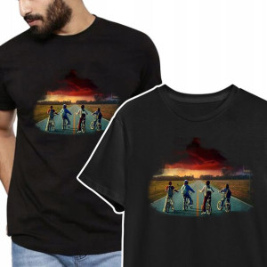 KOSZULKA T-shirt Męski STRANGER THINGS Wzory - XL