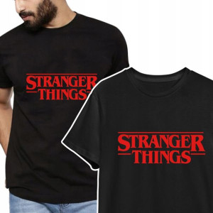 KOSZULKA T-shirt Męski STRANGER THINGS Wzory - XL