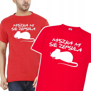 KOSZULKA Tshirt Męski MYSZKA się ZEPSUŁA MiX - XL