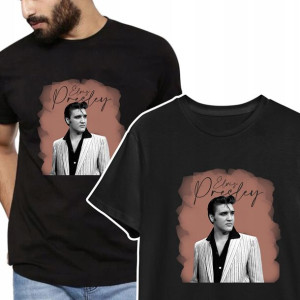 Modny T-shirt KOSZULKA Męska ELVIS Presley - M