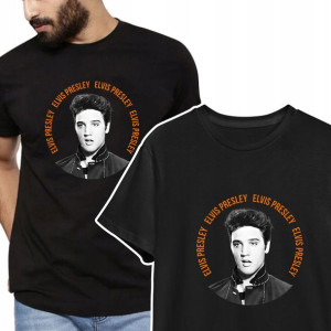 Modny T-shirt KOSZULKA Męska ELVIS Presley - M