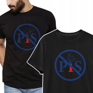 Modny T-shirt KOSZULKA Męska Wzór ANTY PIS - XL