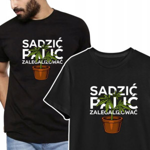 T-shirt KOSZULKA Męska MARIHUANA WEED Wzory - M