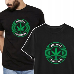 T-shirt KOSZULKA Męska MARIHUANA WEED Wzory - M