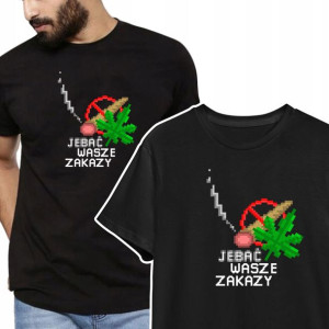 T-shirt KOSZULKA Męska MARIHUANA WEED Wzory - S