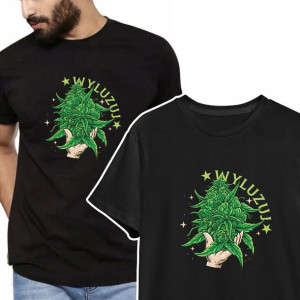 T-shirt KOSZULKA Męska MARIHUANA WEED Wzory - XL