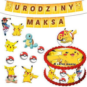 Zestaw Topper Opłatek Girlanda Pikachu Pokemon Z2