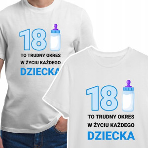 T-shirt KOSZULKA Męska PREZENT na 18 Urodziny M