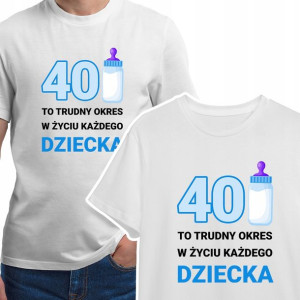 T-shirt KOSZULKA Męska PREZENT na 40 Urodziny S