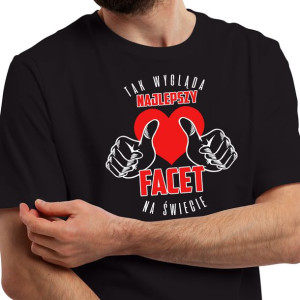 T-SHIRT Koszulka Najlepszy FACET MiX WZORÓW - L
