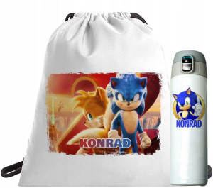 Zestaw Worek Kubek Termiczny Sonic 2 Hedgehog Y4