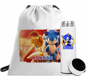 Zestaw Worek+kubek Termiczny Sonic 2 Hedgehog Y4