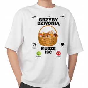 Koszulka T-shirt Męski dla GRZYBIARZA Wzory - 3XL
