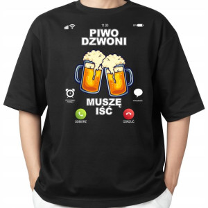 Koszulka T-shirt Męski PIWO DZWONI Wzory MIX - 3XL