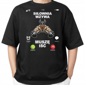 Koszulka T-shirt Męski SIŁOWNIA DZWONI Wzory - 3XL