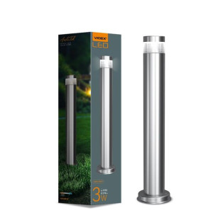 Oprawa ogrodowa słupek LED chrom 3W IP54 2700K 60cm