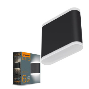 Oprawa elewacyjna dwustronna kinkiet slim LED czarny 6W IP54 2700K