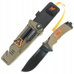 Duży Nóż Gerber Bear Grylls Survival+krzesiwo Ryby