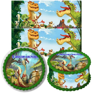 Zestaw Opłatek Na Tort+obwoluta Gigantozaur Z2