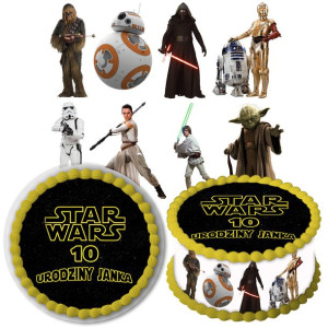 Zestaw Opłatek Na Tort+postacie Star Wars Z2
