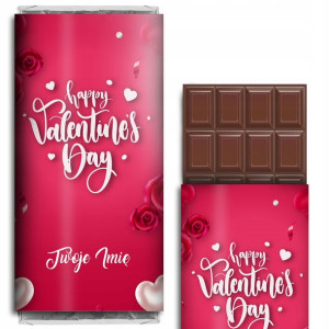 CZEKOLADA Gorzka na WALENTYNKI Wzory Własne IMIĘ