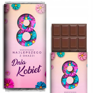 CZEKOLADA Gorzka Prezent na DZIEŃ KOBIET Wzory MiX
