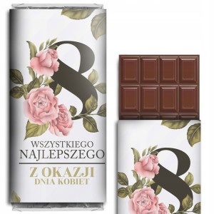 CZEKOLADA Gorzka Prezent na DZIEŃ KOBIET Wzory MiX