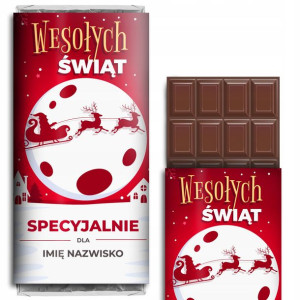 CZEKOLADA Świąteczna Prezent WIELE WZORÓW - IMIĘ