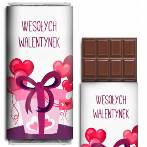 CZEKOLADA Wesołych WALENTYNEK Wzory Własne IMIĘ