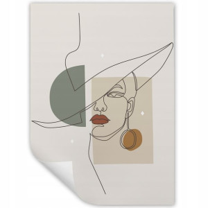 DUŻY Plakat 90x60 Line ART Boho Style Wiele WZORÓW