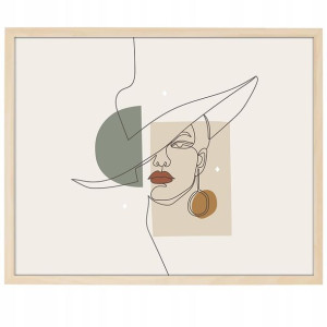 DUŻY Plakat 90x60 Line ART Boho Style Wiele WZORÓW