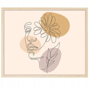 DUŻY Plakat 90x60 Line ART Boho Style Wiele WZORÓW