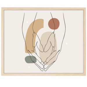 DUŻY Plakat 90x60 Line ART Boho Style Wiele WZORÓW