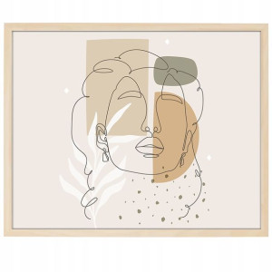 DUŻY Plakat 90x60 Line ART Boho Style Wiele WZORÓW
