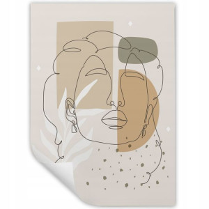 DUŻY Plakat 90x60 Line ART Boho Style Wiele WZORÓW