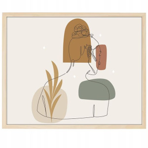 DUŻY Plakat 90x60 Line ART Boho Style Wiele WZORÓW