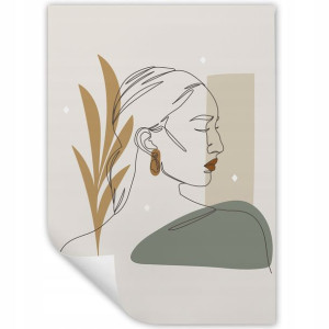 DUŻY Plakat 90x60 Line ART Boho Style Wiele WZORÓW