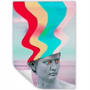 DUŻY Plakat 90x60 PSYCHODELIC Style Wiele WZORÓW