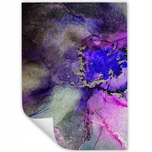 DUŻY Plakat Obraz 90x60 MARBLE Marmury MiX WZORÓW