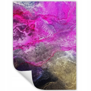 DUŻY Plakat Obraz 90x60 MARBLE Marmury MiX WZORÓW