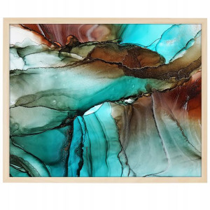 DUŻY Plakat Obraz 90x60 MARBLE Marmury MiX WZORÓW