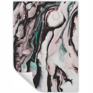 DUŻY Plakat Obraz 90x60 MARBLE Marmury MiX WZORÓW