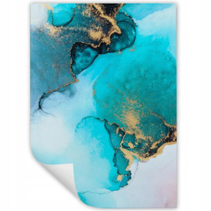 DUŻY Plakat Obraz 90x60 MARBLE Marmury MiX WZORÓW