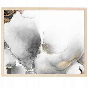 DUŻY Plakat Obraz 90x60 MARBLE Marmury MiX WZORÓW