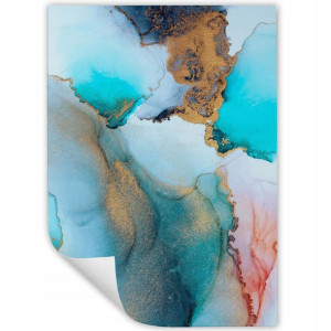 DUŻY Plakat Obraz 90x60 MARBLE Marmury MiX WZORÓW