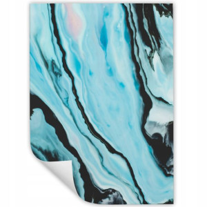 DUŻY Plakat Obraz 90x60 MARBLE Marmury MiX WZORÓW