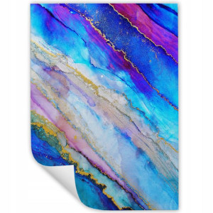 DUŻY Plakat Obraz 90x60 MARBLE Marmury MiX WZORÓW