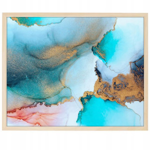 DUŻY Plakat Obraz 90x60 MARBLE Marmury MiX WZORÓW