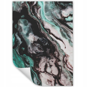 DUŻY Plakat Obraz 90x60 MARBLE Marmury MiX WZORÓW