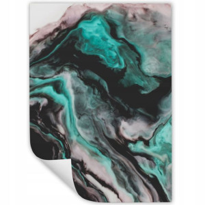 DUŻY Plakat Obraz 90x60 MARBLE Marmury MiX WZORÓW